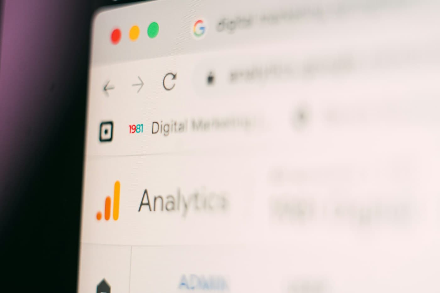 A web analytics interface on a computer screen